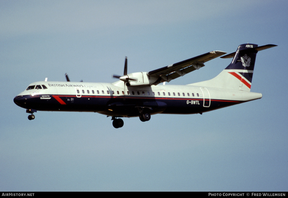 Aircraft Photo of G-BWTL | ATR ATR-72-202 | British Airways Express | AirHistory.net #163296
