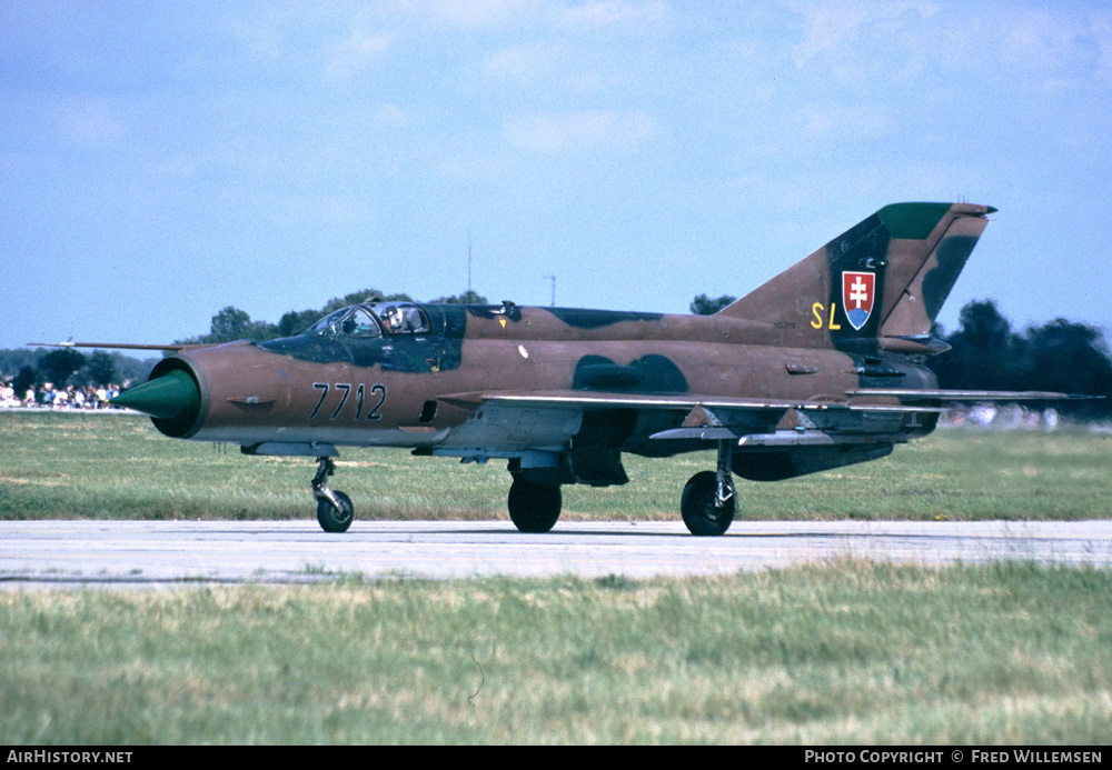 Aircraft Photo of 7712 | Mikoyan-Gurevich MiG-21MF | Slovakia - Air Force | AirHistory.net #163335