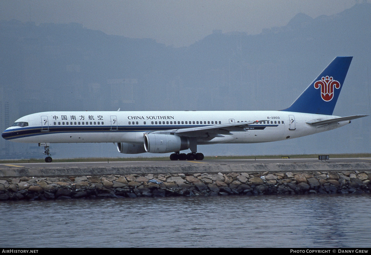 Aircraft Photo of B-2803 | Boeing 757-21B | China Southern Airlines | AirHistory.net #163588