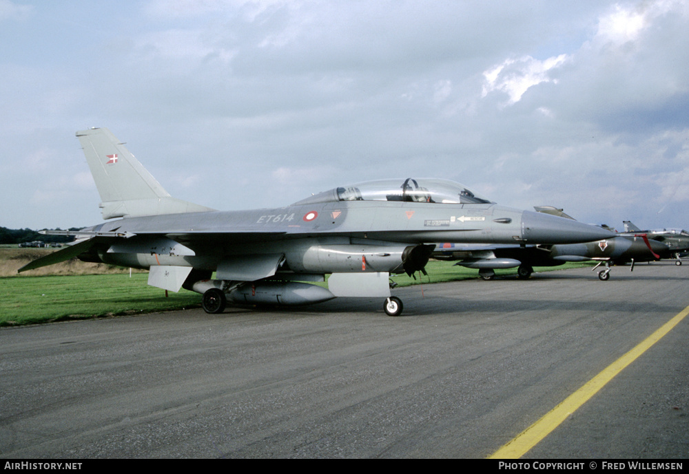Aircraft Photo of ET-614 | General Dynamics F-16B Fighting Falcon | Denmark - Air Force | AirHistory.net #163621