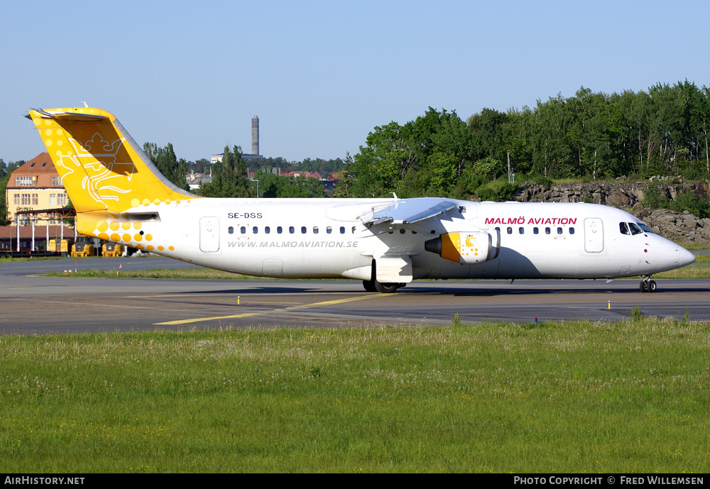 Aircraft Photo of SE-DSS | British Aerospace Avro 146-RJ100 | Malmö Aviation | AirHistory.net #163780