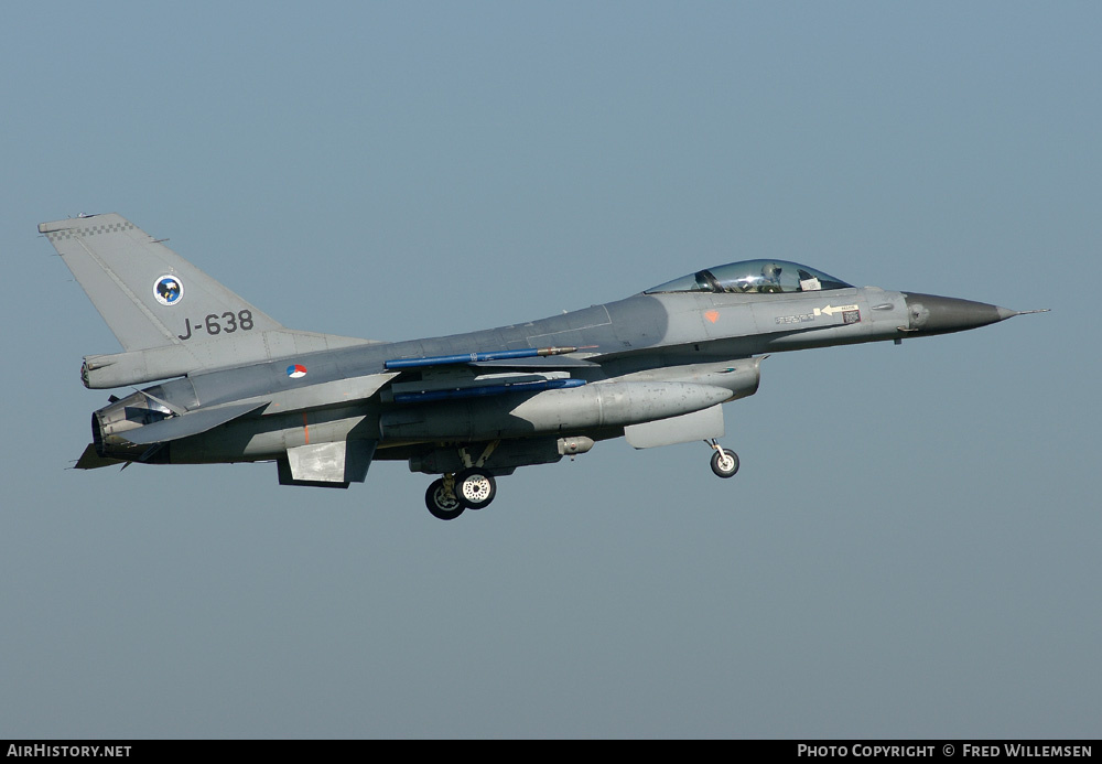 Aircraft Photo of J-638 | General Dynamics F-16AM Fighting Falcon | Netherlands - Air Force | AirHistory.net #163784
