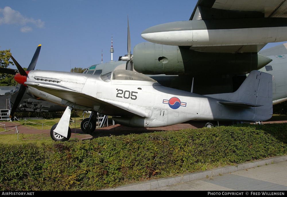 Aircraft Photo of 205 | North American P-51D Mustang | South Korea - Air Force | AirHistory.net #163898