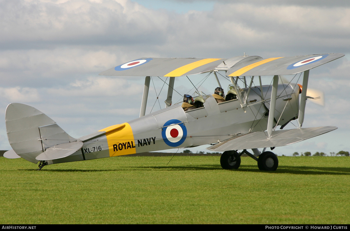 Aircraft Photo of G-AOIL / XL716 | De Havilland D.H. 82A Tiger Moth II | UK - Navy | AirHistory.net #163926