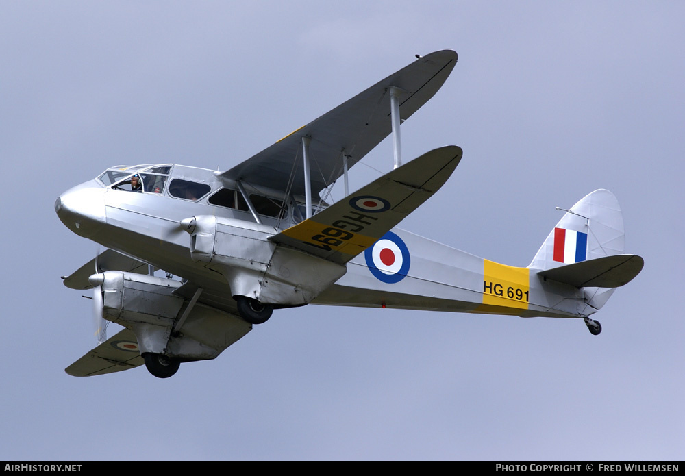 Aircraft Photo of G-AIYR / HG691 | De Havilland D.H. 89A Dragon Rapide | UK - Air Force | AirHistory.net #163955