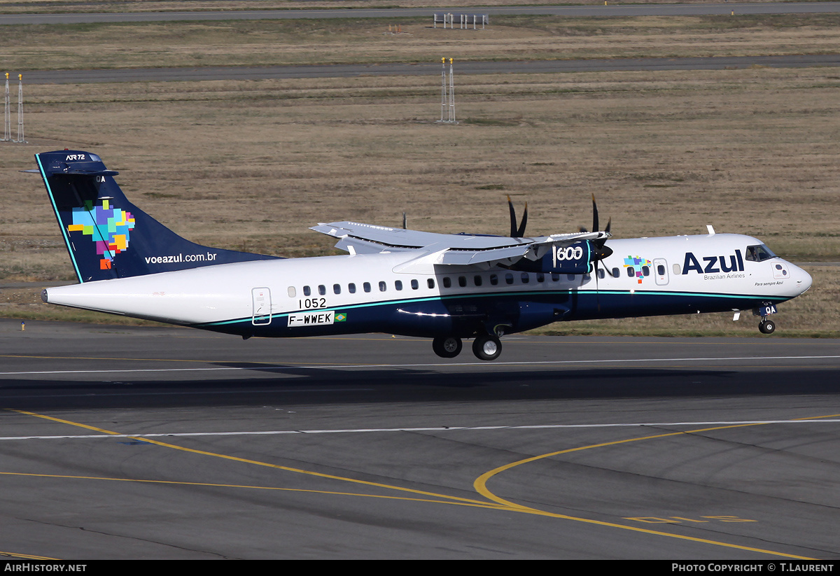 Aircraft Photo of F-WWEK | ATR ATR-72-600 (ATR-72-212A) | Azul Linhas Aéreas Brasileiras | AirHistory.net #163971