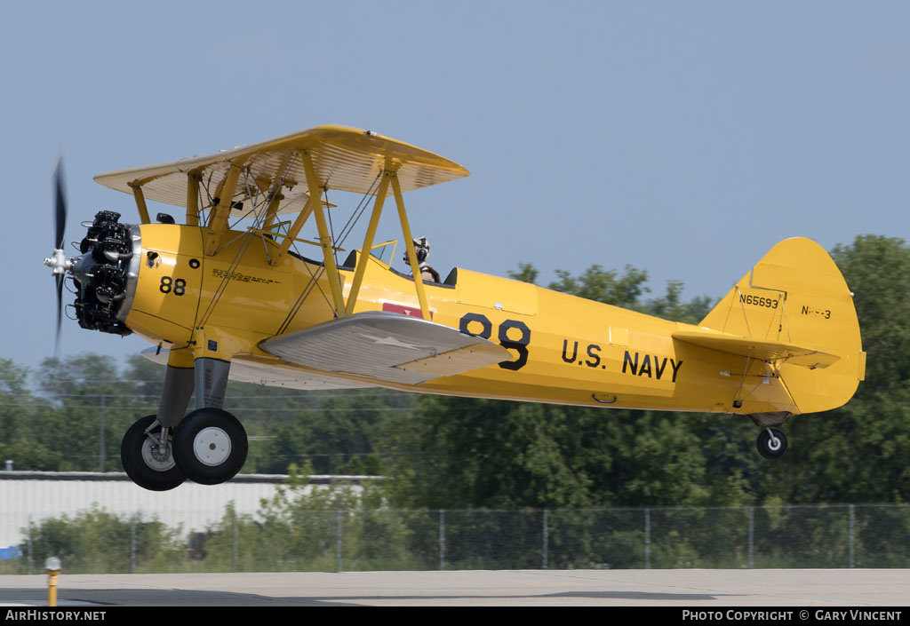 Aircraft Photo of N65693 | Boeing N2S-3 Kaydet (B75N1) | USA - Navy | AirHistory.net #163972