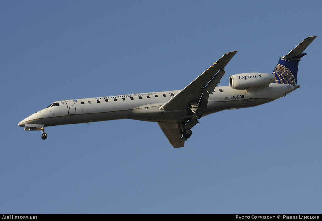 Aircraft Photo of N13538 | Embraer ERJ-145LR (EMB-145LR) | Continental Express | AirHistory.net #163996