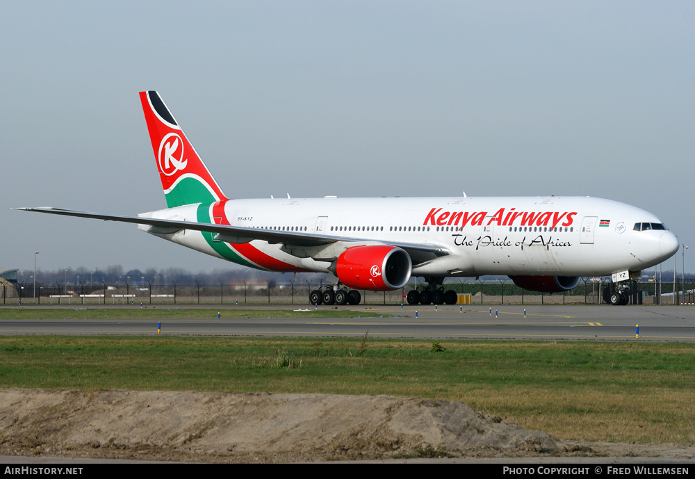 Aircraft Photo of 5Y-KYZ | Boeing 777-2U8/ER | Kenya Airways | AirHistory.net #164036