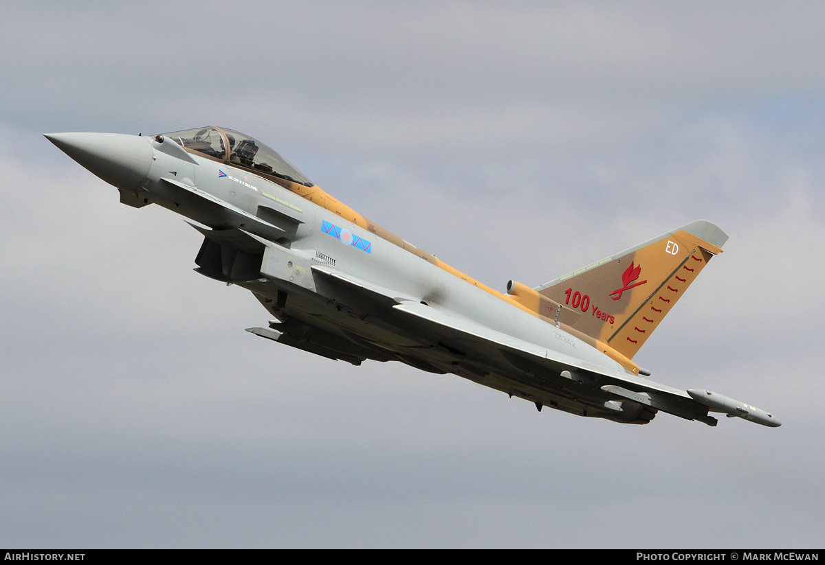 Aircraft Photo of ZK342 | Eurofighter EF-2000 Typhoon FGR4 | UK - Air Force | AirHistory.net #164130