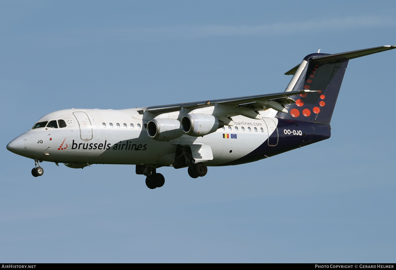 Aircraft Photo of OO-DJQ | British Aerospace Avro 146-RJ85 | Brussels Airlines | AirHistory.net #164139