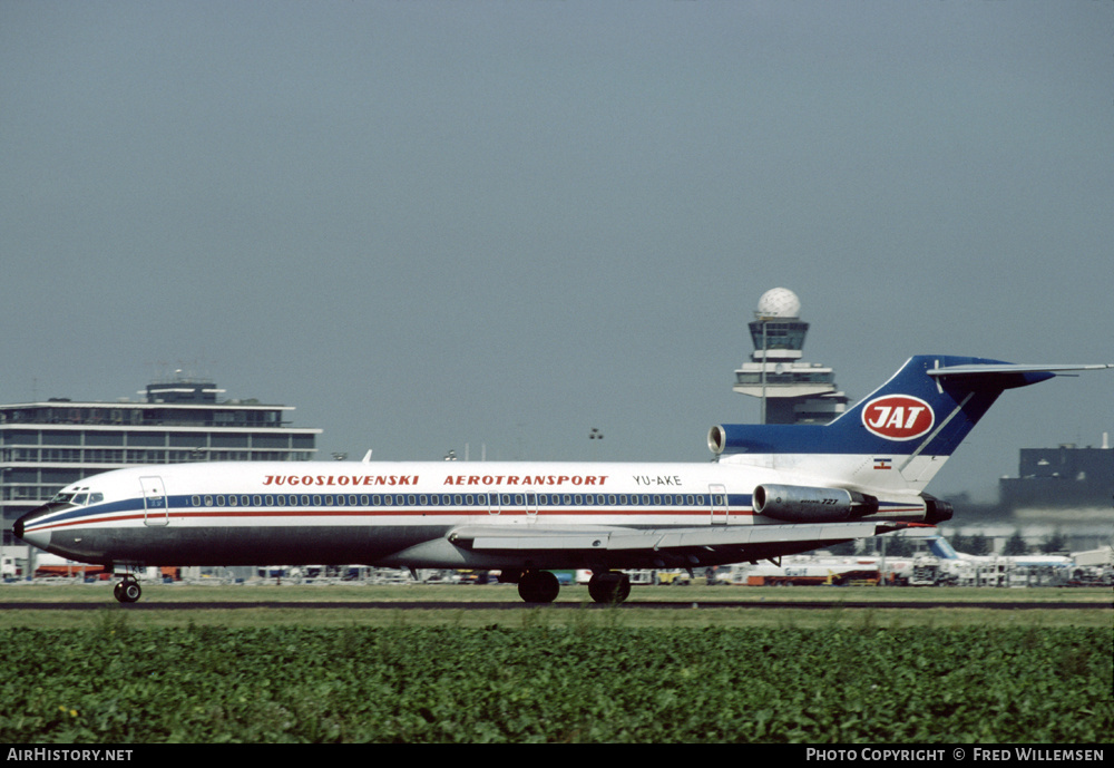 Aircraft Photo of YU-AKE | Boeing 727-2H9/Adv | JAT Yugoslav Airlines - Jugoslovenski Aerotransport | AirHistory.net #164162