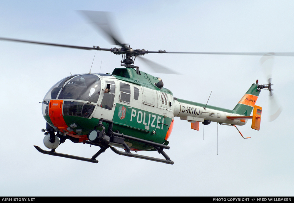 Aircraft Photo of D-HNWJ | MBB BO-105CBS-4 | Polizei Nordrhein-Westfalen | AirHistory.net #164173