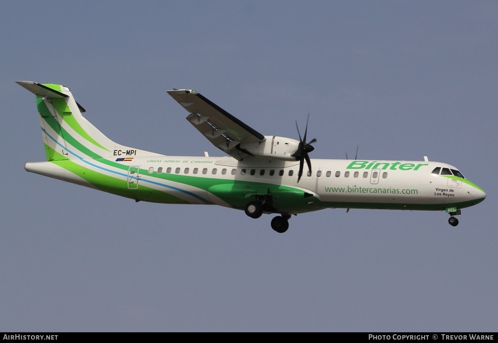 Aircraft Photo of EC-MPI | ATR ATR-72-600 (ATR-72-212A) | Binter Canarias | AirHistory.net #164213