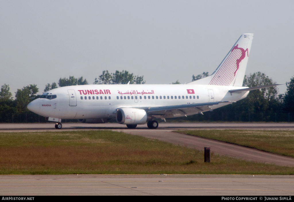 Aircraft Photo of TS-IOI | Boeing 737-5H3 | Tunisair | AirHistory.net #164370