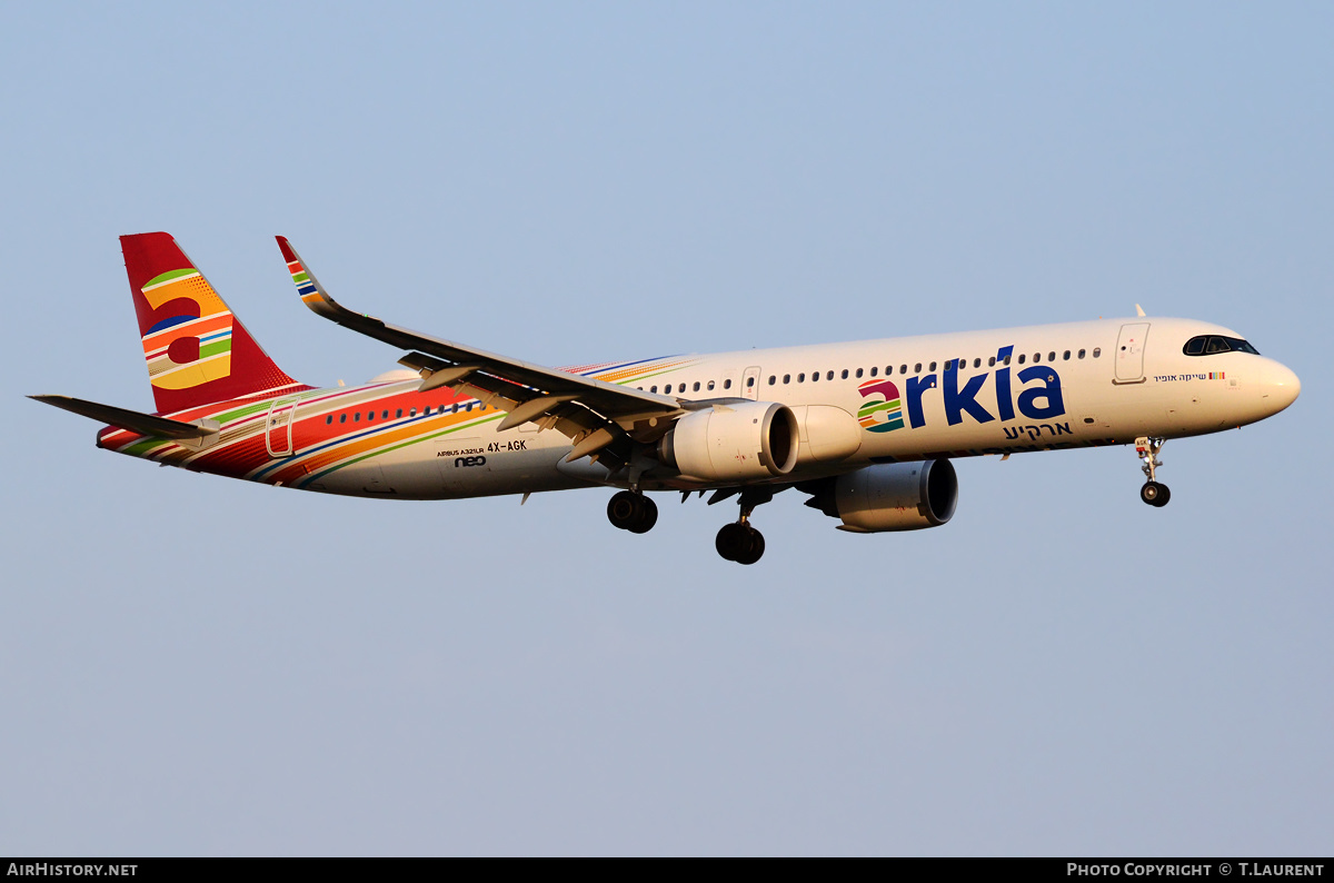 Aircraft Photo of 4X-AGK | Airbus A321-251NX | Arkia Israeli Airlines | AirHistory.net #164389