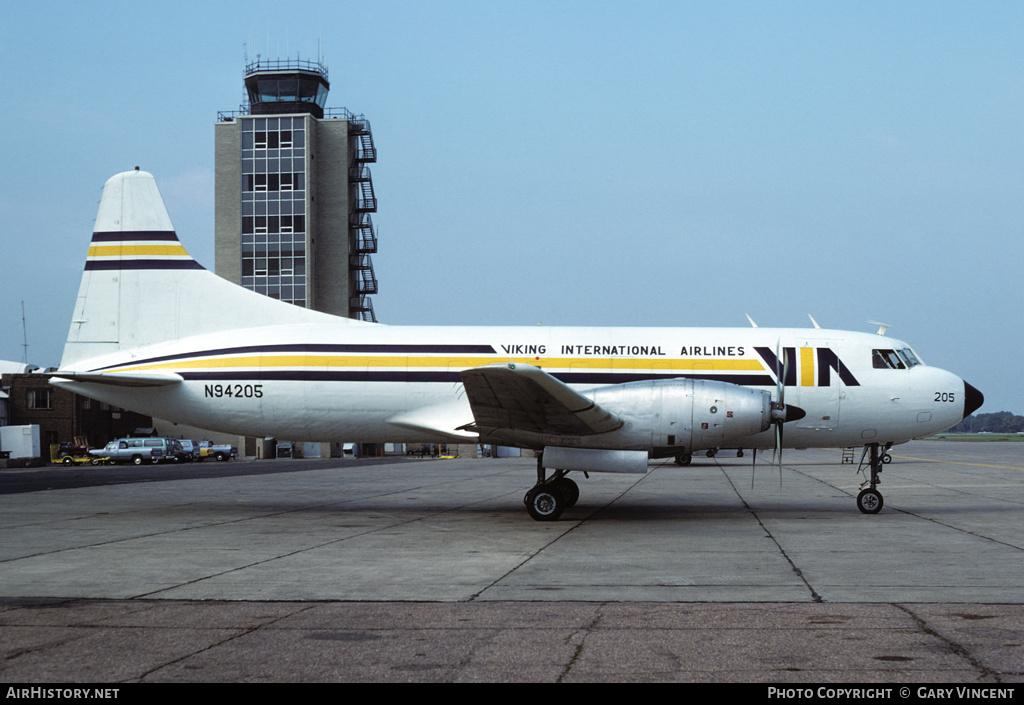 Aircraft Photo of N94205 | Convair 600/F | Viking International Airlines - VIA | AirHistory.net #164398