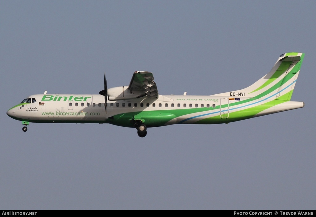 Aircraft Photo of EC-MVI | ATR ATR-72-600 (ATR-72-212A) | Binter Canarias | AirHistory.net #164501