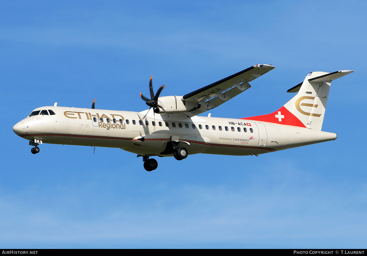 Aircraft Photo of HB-ACA | ATR ATR-72-500 (ATR-72-212A) | Etihad Regional | AirHistory.net #164544