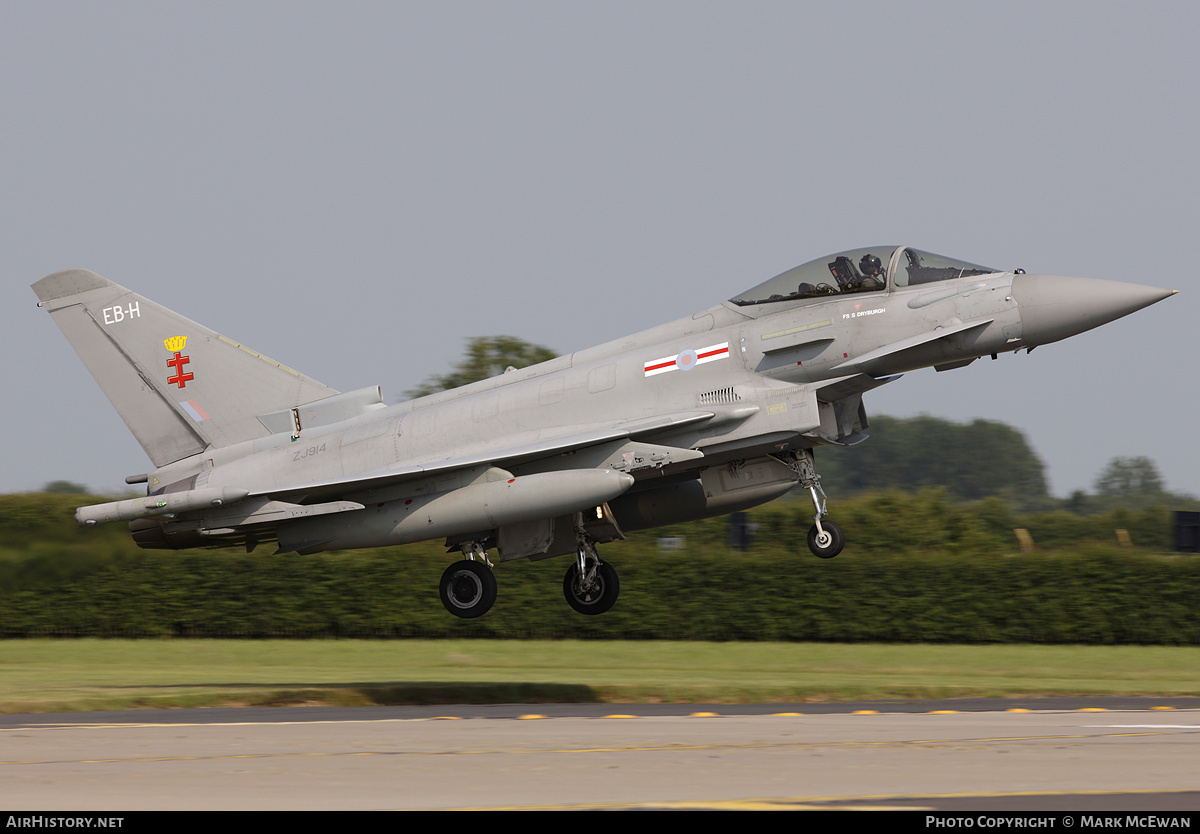 Aircraft Photo of ZJ914 | Eurofighter EF-2000 Typhoon FGR4 | UK - Air Force | AirHistory.net #164583