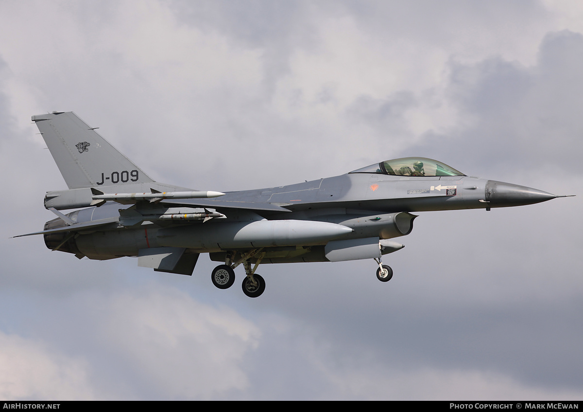 Aircraft Photo of J-009 | General Dynamics F-16AM Fighting Falcon | Netherlands - Air Force | AirHistory.net #164719