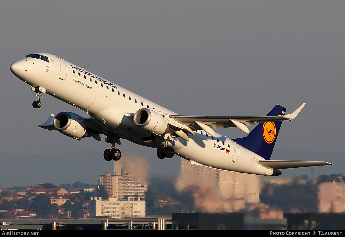 Aircraft Photo of D-AEMB | Embraer 195LR (ERJ-190-200LR) | Lufthansa Regional | AirHistory.net #164738