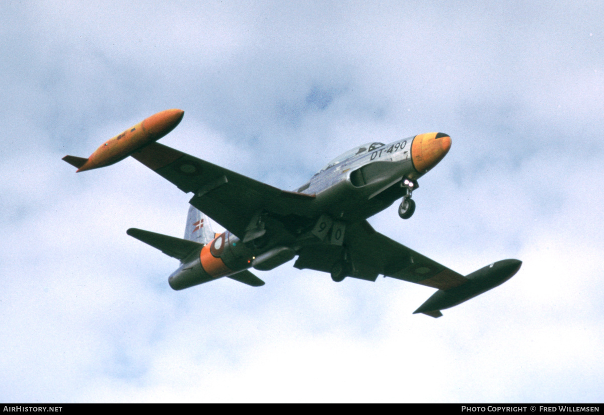 Aircraft Photo of DT-490 / 17490 | Lockheed T-33A | Denmark - Air Force | AirHistory.net #165035