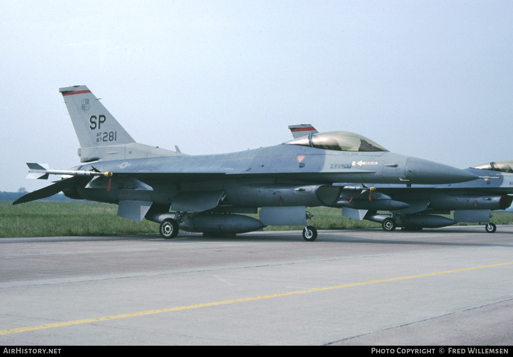 Aircraft Photo of 87-0281 / AF87-281 | General Dynamics F-16C Fighting Falcon | USA - Air Force | AirHistory.net #165052