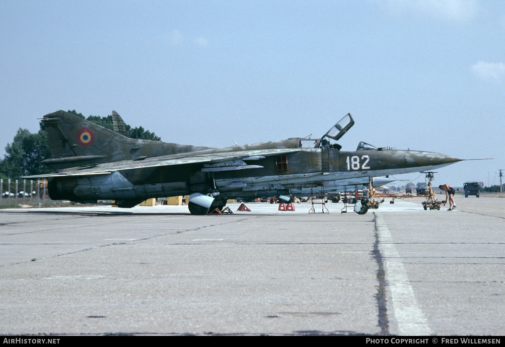 Aircraft Photo of 182 | Mikoyan-Gurevich MiG-23UB | Romania - Air Force | AirHistory.net #165061
