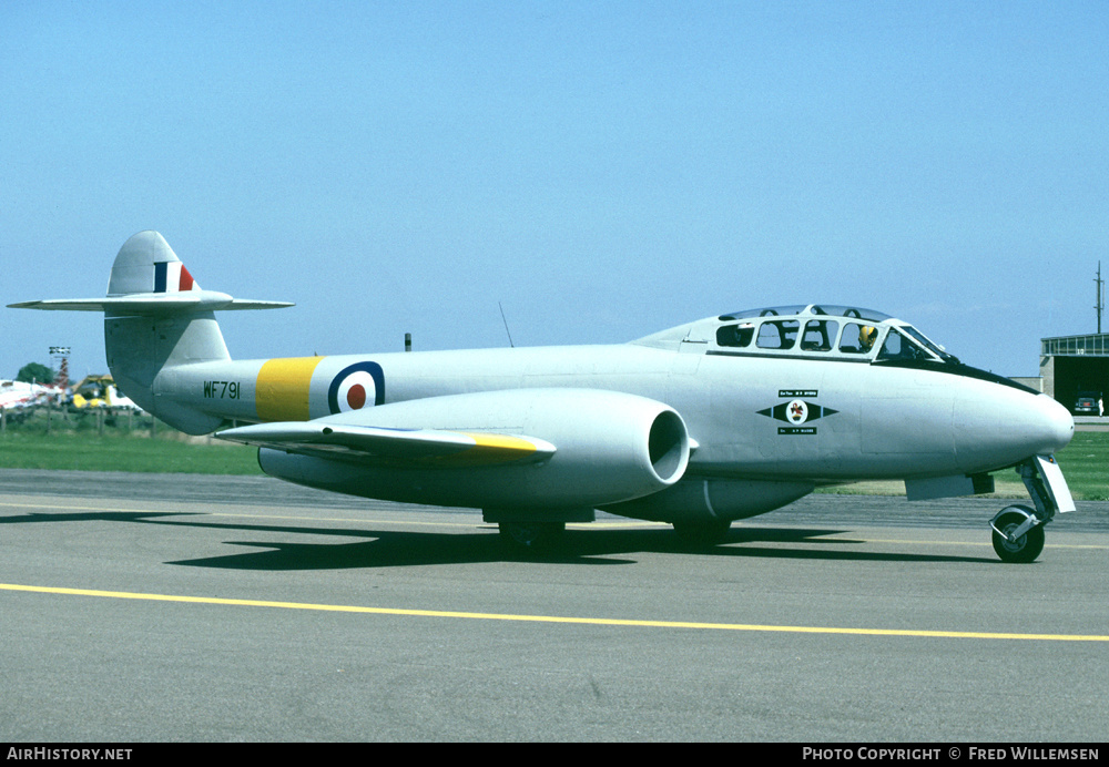 Aircraft Photo of WF791 | Gloster Meteor T7 | UK - Air Force | AirHistory.net #165065