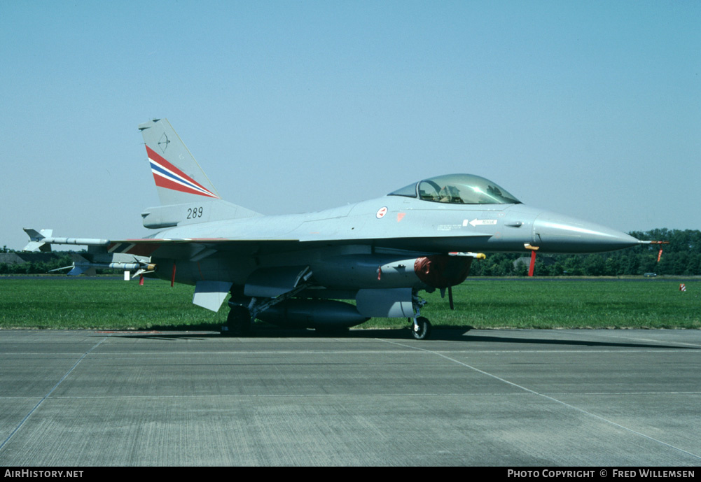 Aircraft Photo of 289 | General Dynamics F-16A Fighting Falcon | Norway - Air Force | AirHistory.net #165088