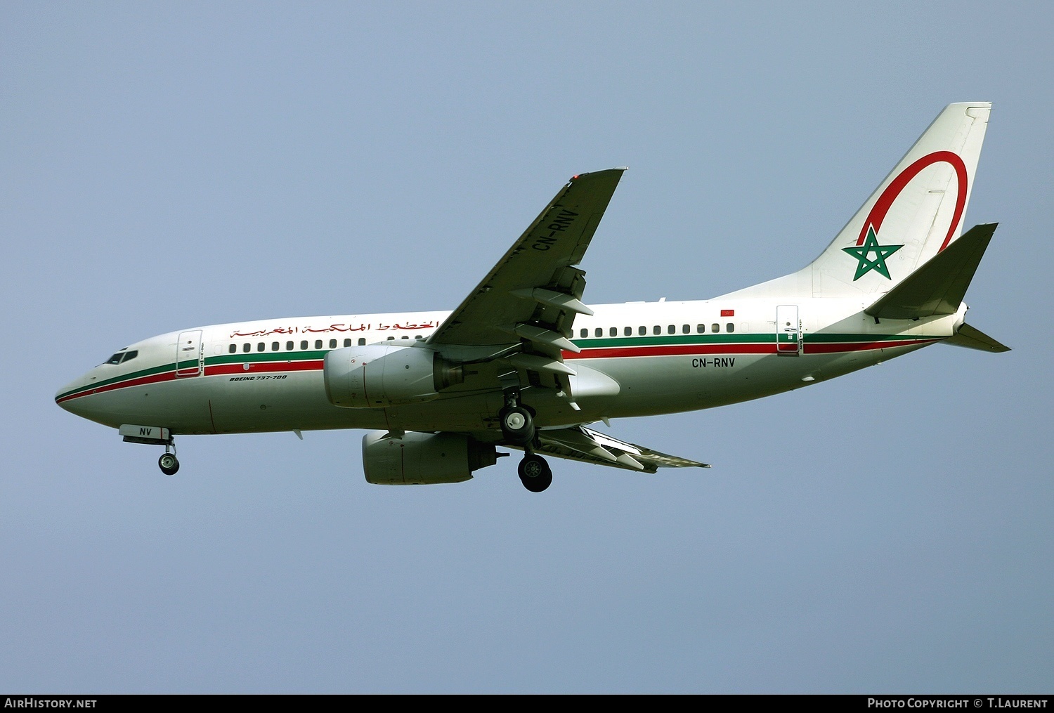 Aircraft Photo of CN-RNV | Boeing 737-7B6 | Royal Air Maroc - RAM | AirHistory.net #165101