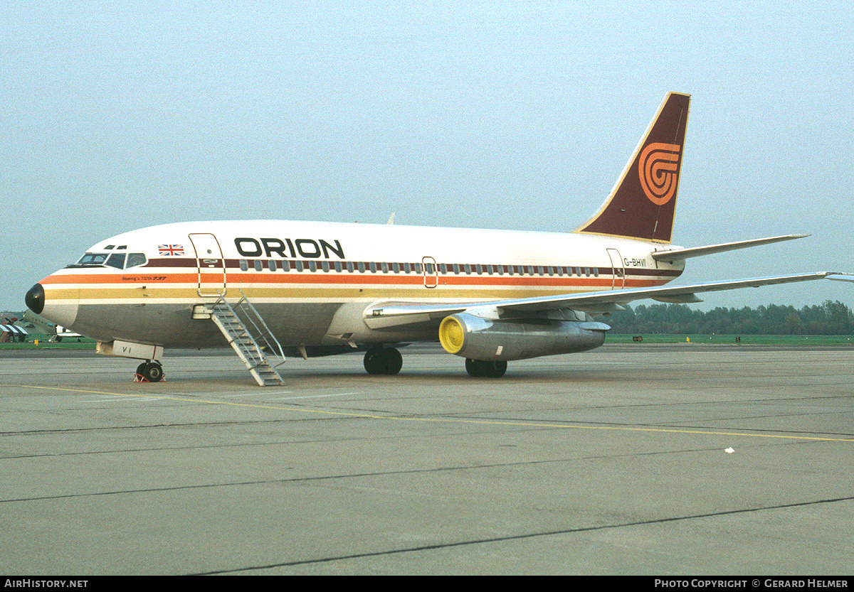 Aircraft Photo of G-BHVI | Boeing 737-2T5/Adv | Orion Airways | AirHistory.net #165360
