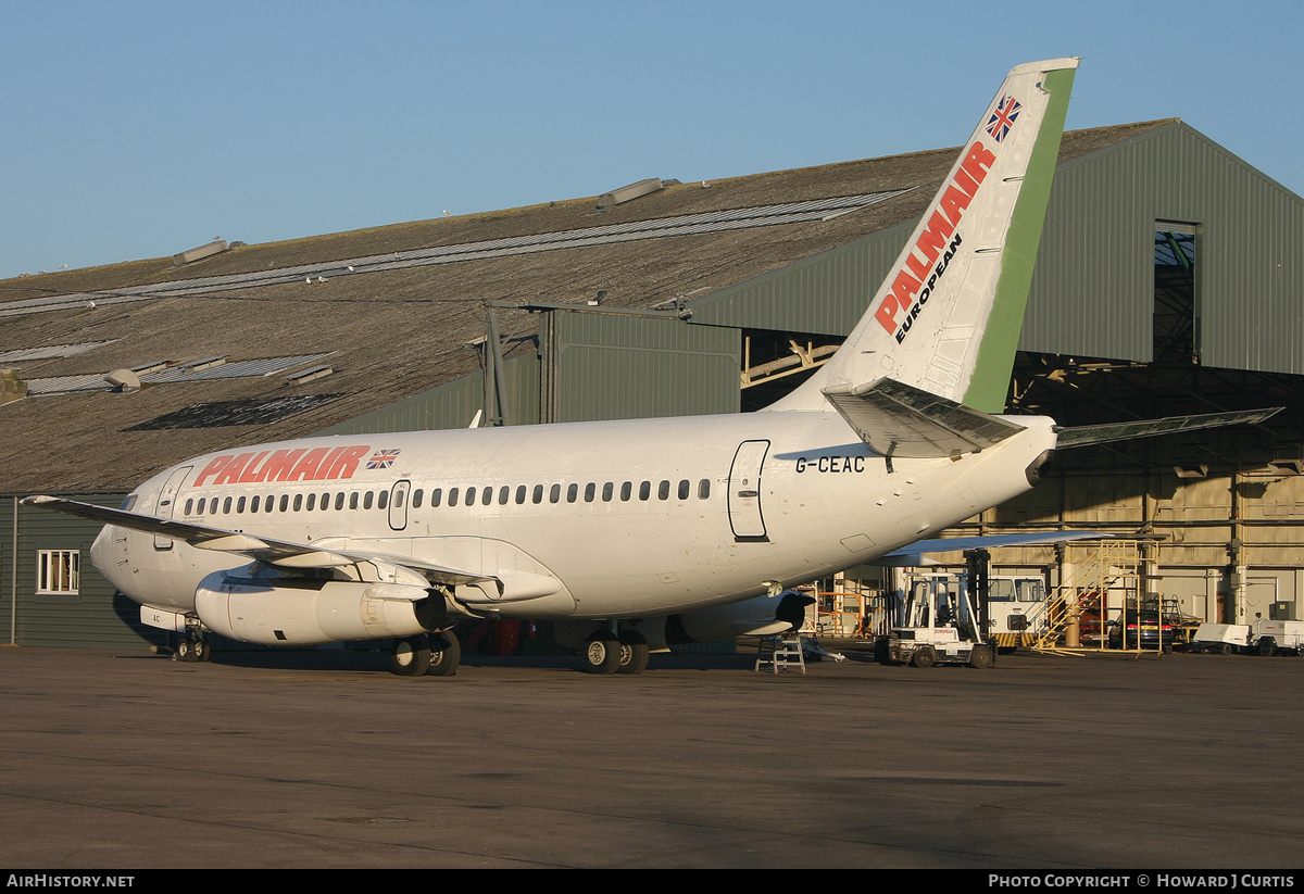 Aircraft Photo of G-CEAC | Boeing 737-229/Adv | Palmair | AirHistory.net #165372