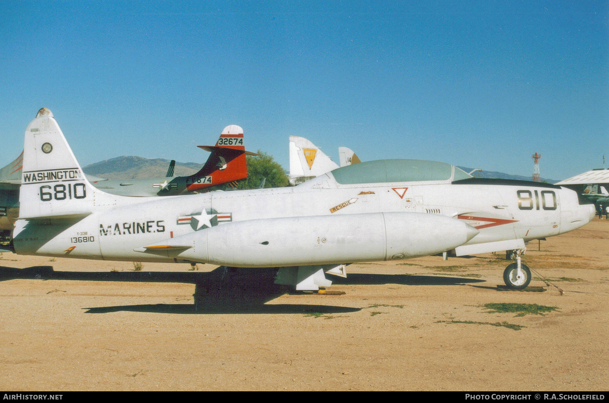 Aircraft Photo of 136810 / 6810 | Lockheed T-33B | USA - Marines | AirHistory.net #165430