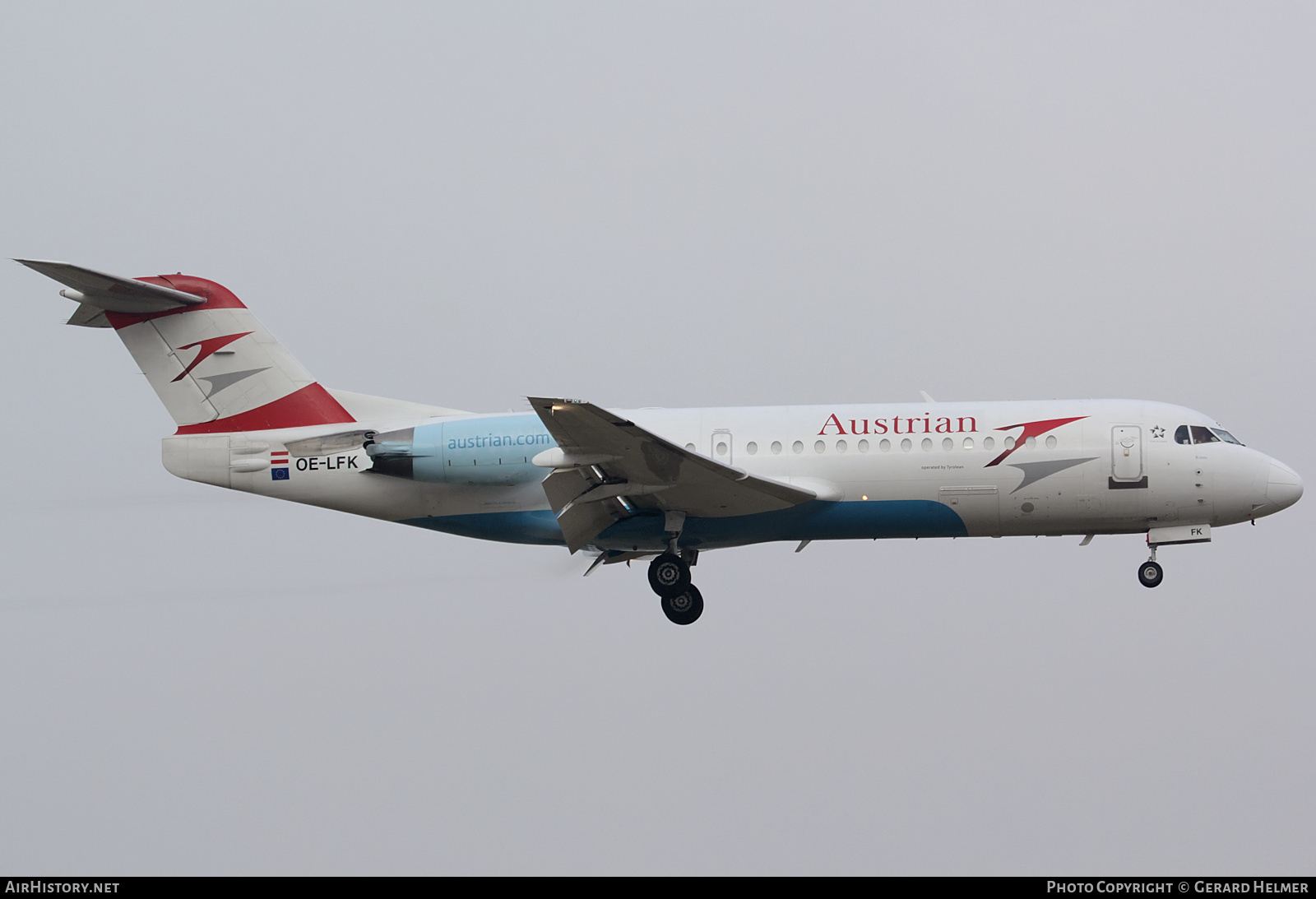 Aircraft Photo of OE-LFK | Fokker 70 (F28-0070) | Austrian Airlines | AirHistory.net #165466