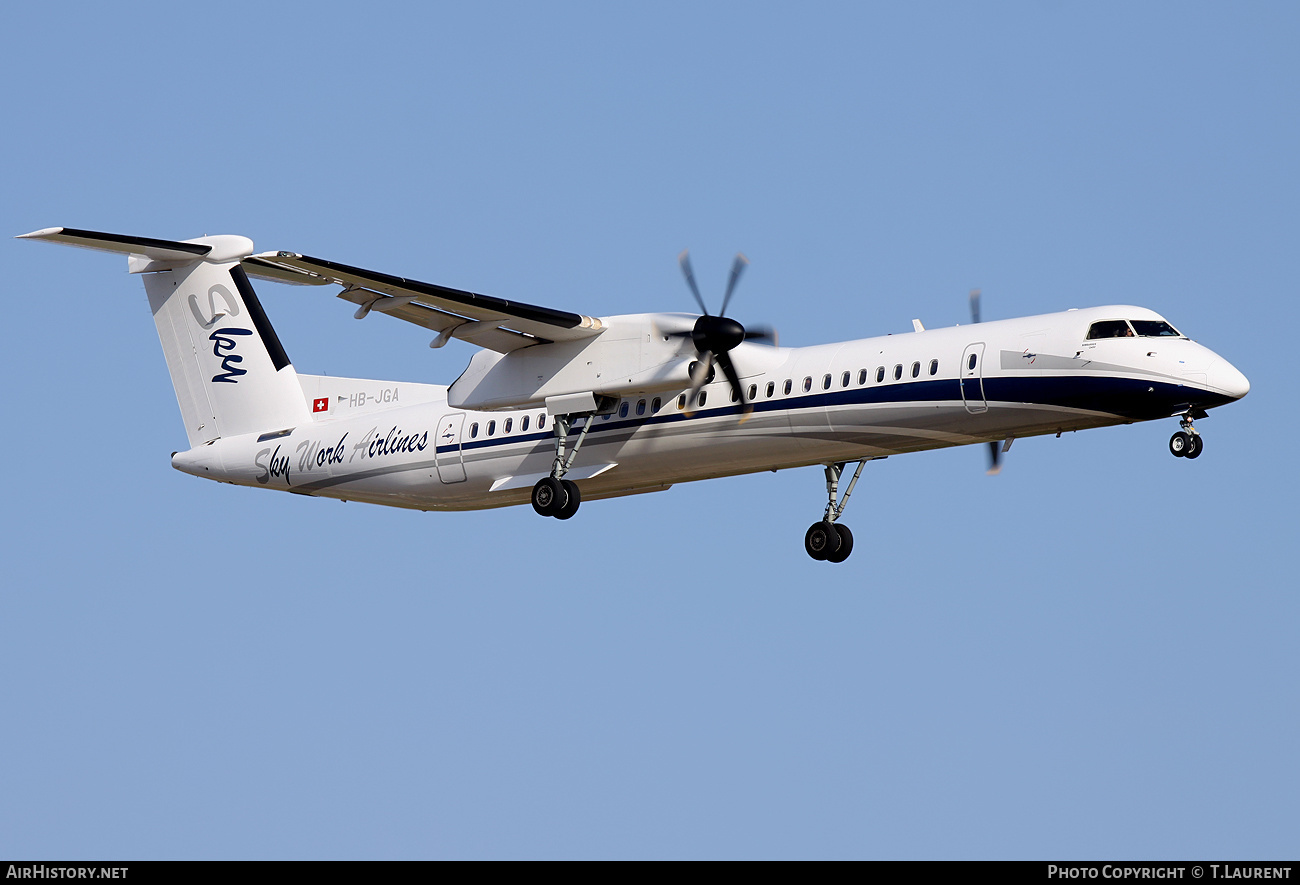 Aircraft Photo of HB-JGA | Bombardier DHC-8-402 Dash 8 | SkyWork Airlines | AirHistory.net #165487