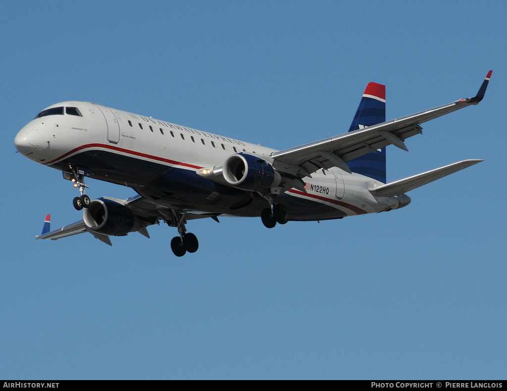 Aircraft Photo of N122HQ | Embraer 175LR (ERJ-170-200LR) | US Airways Express | AirHistory.net #165499