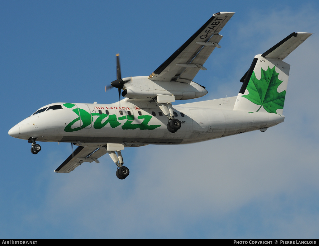 Aircraft Photo of C-FABT | De Havilland Canada DHC-8-102 Dash 8 | Air Canada Jazz | AirHistory.net #165568