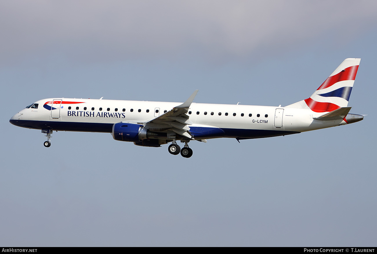 Aircraft Photo of G-LCYM | Embraer 190SR (ERJ-190-100SR) | British Airways | AirHistory.net #165660