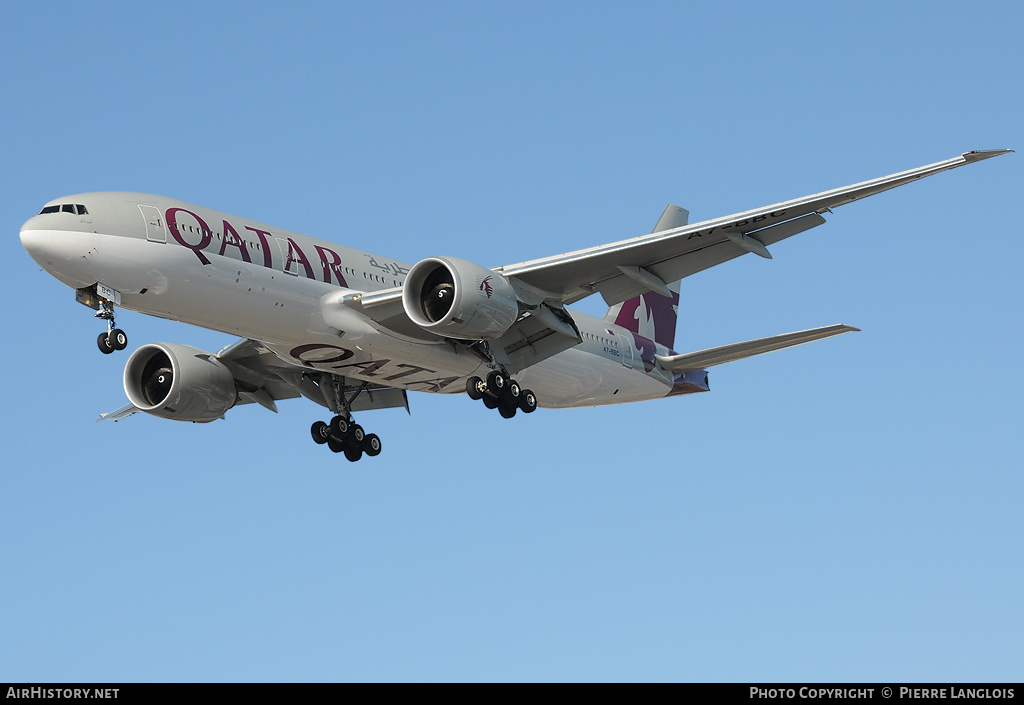 Aircraft Photo of A7-BBC | Boeing 777-2DZ/LR | Qatar Airways | AirHistory.net #165820