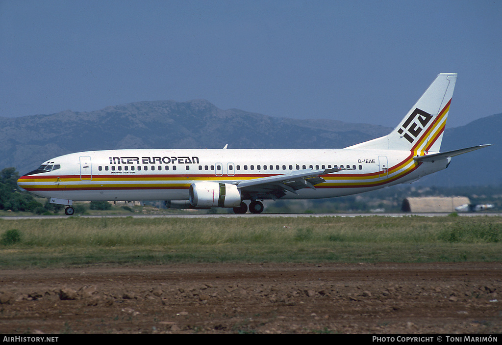 Aircraft Photo of G-IEAE | Boeing 737-4S3 | Inter European Airways - IEA | AirHistory.net #165845