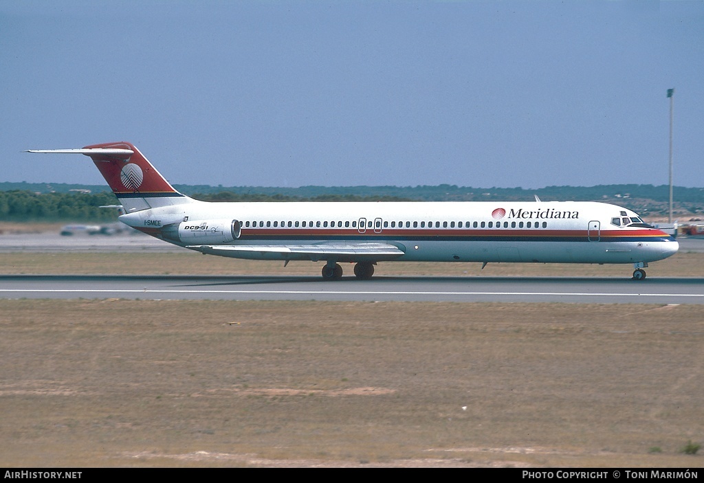 Aircraft Photo of I-SMEE | McDonnell Douglas DC-9-51 | Meridiana | AirHistory.net #165847