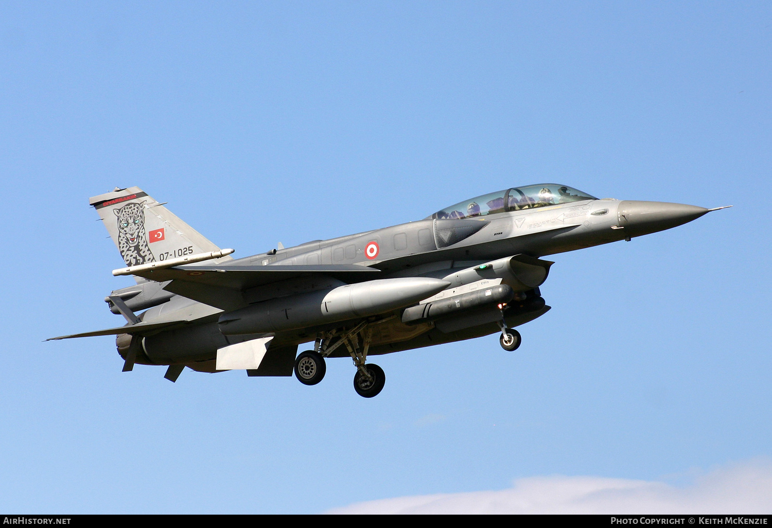 Aircraft Photo of 07-1025 | General Dynamics F-16D Fighting Falcon | Turkey - Air Force | AirHistory.net #165857