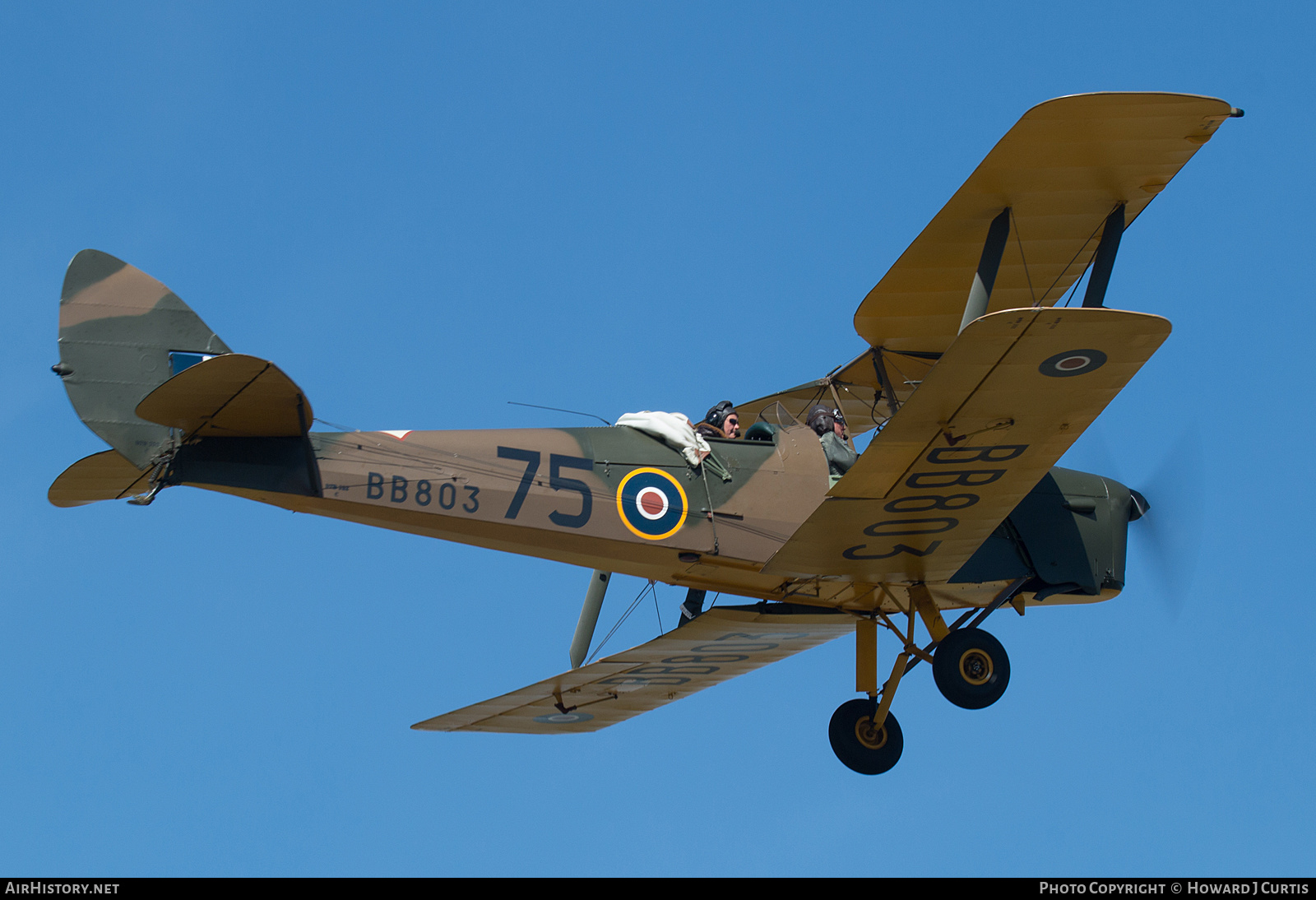 Aircraft Photo of G-ADWJ / BB803 | De Havilland D.H. 82A Tiger Moth | UK - Air Force | AirHistory.net #165987