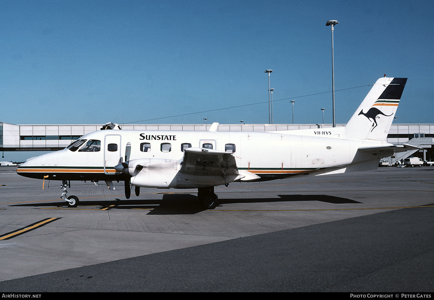 Aircraft Photo of VH-HVS | Embraer EMB-110P1 Bandeirante | Sunstate Airlines | AirHistory.net #166056