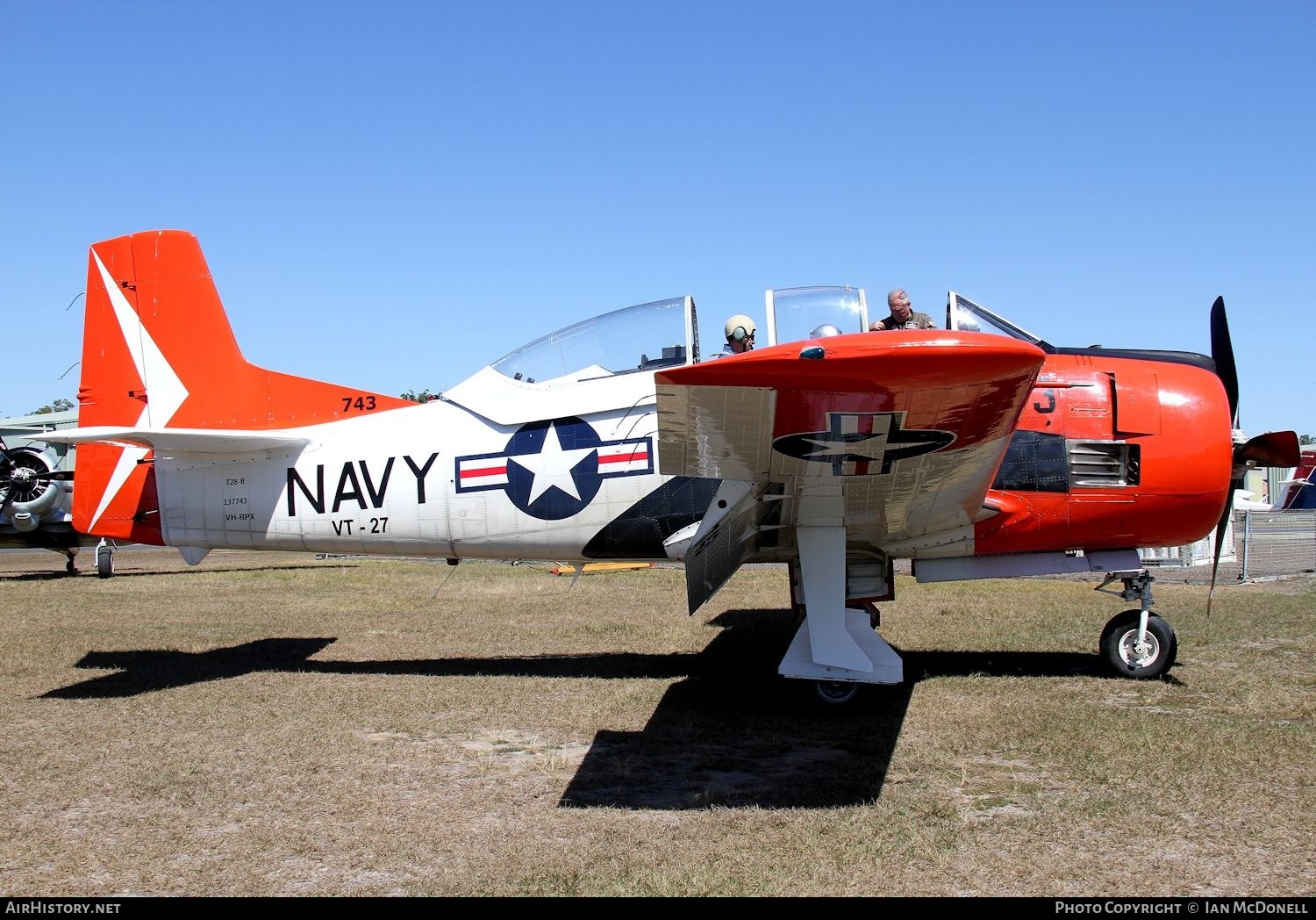 Aircraft Photo of VH-RPX / 137743 | North American T-28B Trojan | USA - Navy | AirHistory.net #166314