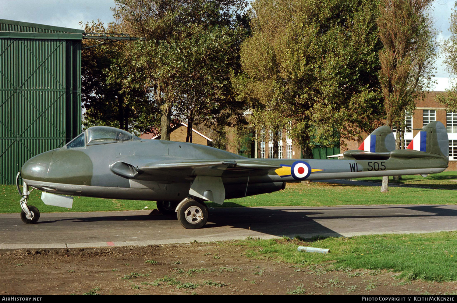 Aircraft Photo of WL505 | De Havilland D.H. 100 Vampire FB9 | UK - Air Force | AirHistory.net #166319
