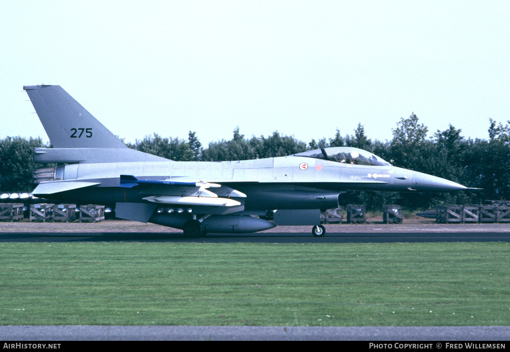 Aircraft Photo of 275 | General Dynamics F-16A Fighting Falcon | Norway - Air Force | AirHistory.net #166345