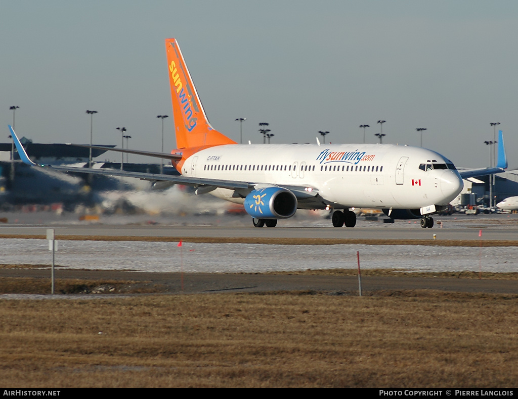 Aircraft Photo of C-FTAH | Boeing 737-8Q8 | Sunwing Airlines | AirHistory.net #166421